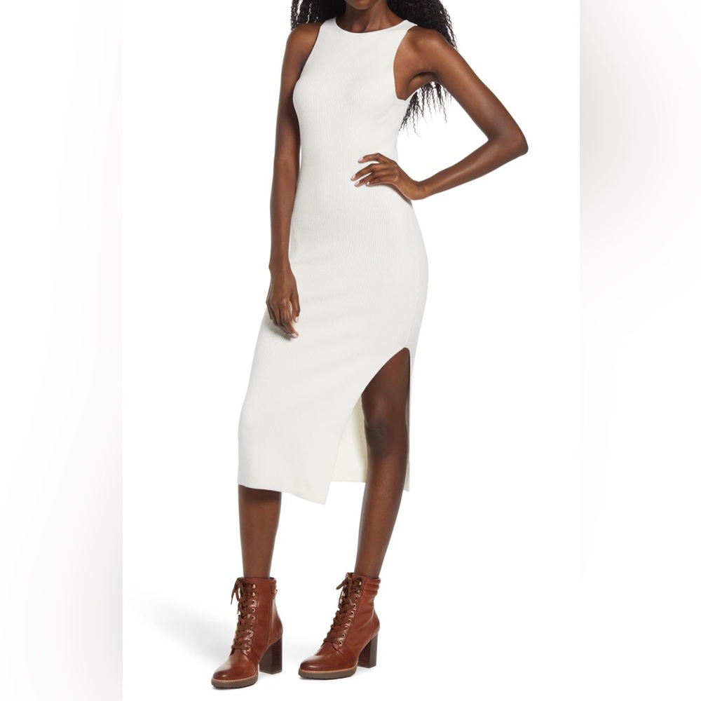 Leith Rib Sleeveless Midi Dress